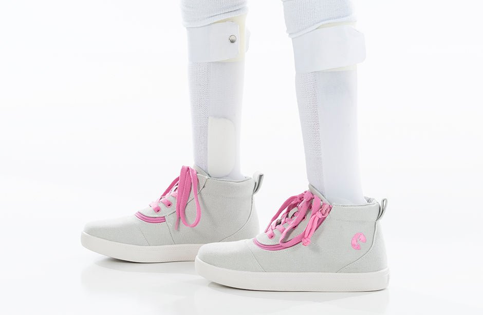 Grey/Pink BILLY D|R Short Wrap High Tops - BILLY Footwear® Canada
