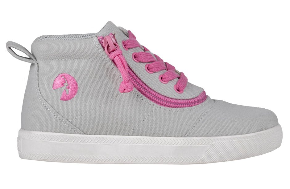 Grey/Pink BILLY D|R Short Wrap High Tops - BILLY Footwear® Canada