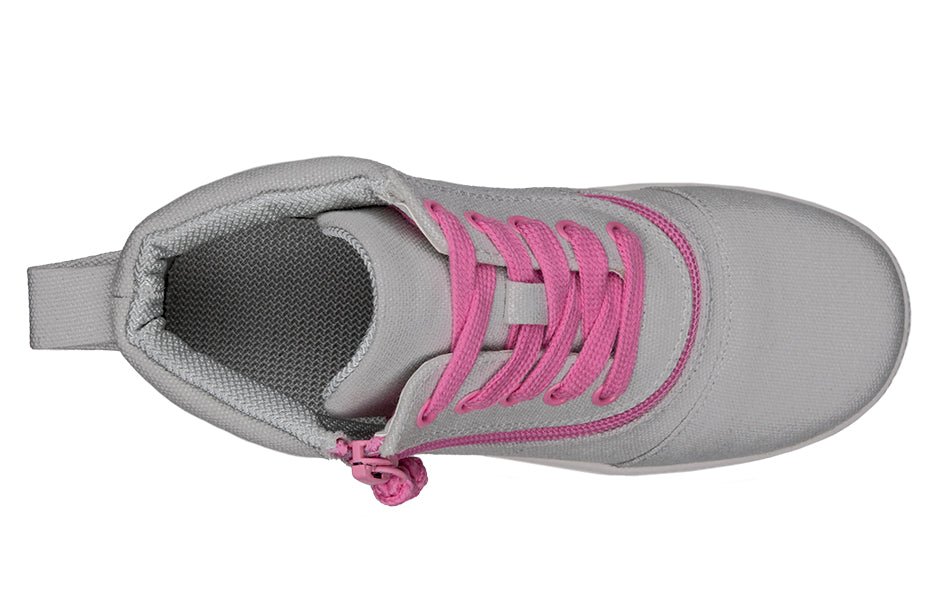 Grey/Pink BILLY D|R Short Wrap High Tops - BILLY Footwear® Canada