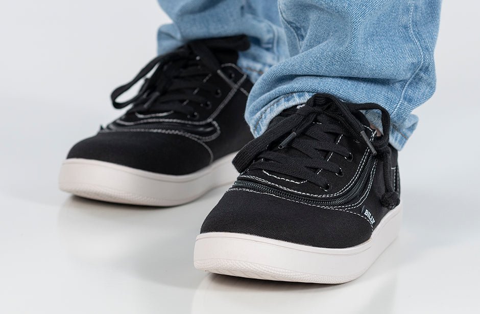 Men's Black/White Stitch BILLY Sneaker Low Tops - BILLY Footwear® Canada