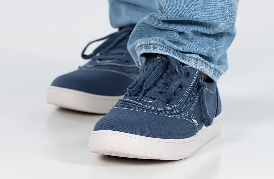 Men's Blue/White Stitch BILLY Sneaker Low Tops - BILLY Footwear® Canada