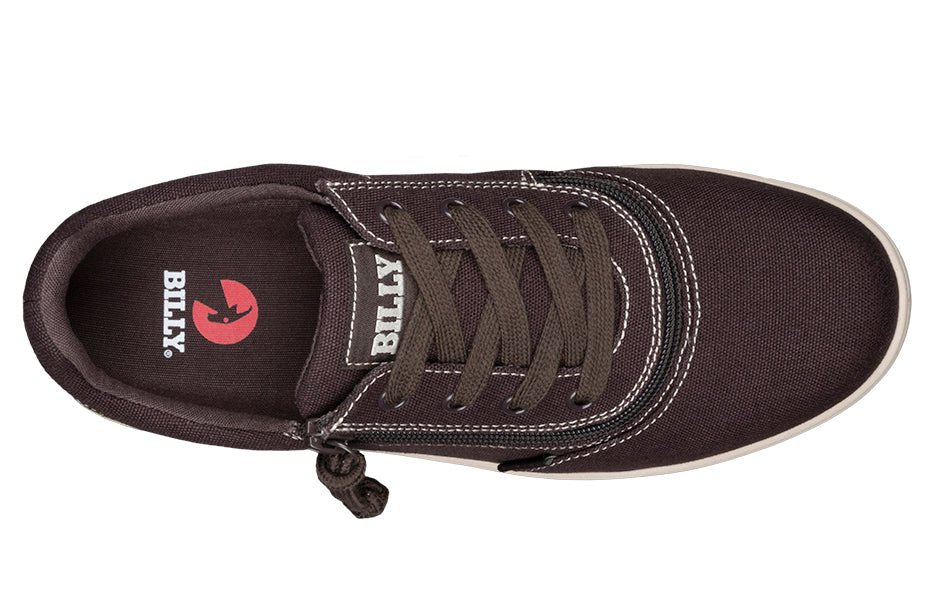 Men's Dark Brown/White Stitch BILLY Sneaker Low Tops - BILLY Footwear® Canada