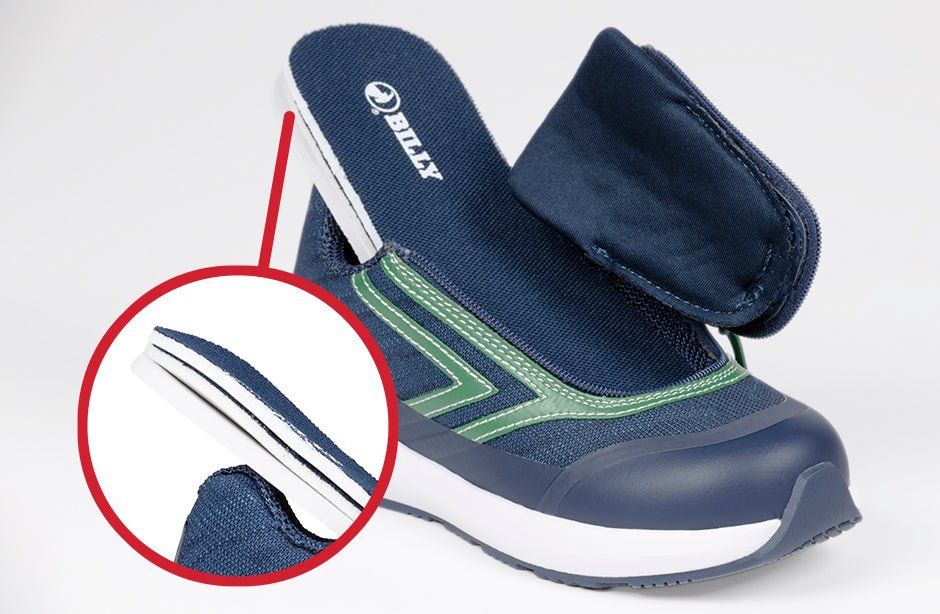 Navy/Green BILLY Goat AFO-Friendly Shoes - BILLY Footwear® Canada