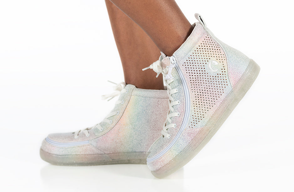Kid's Rainbow Crackle BILLY Classic Lace Highs