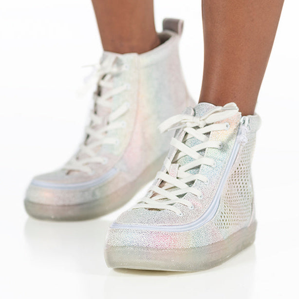 Kid's Rainbow Crackle BILLY Classic Lace Highs