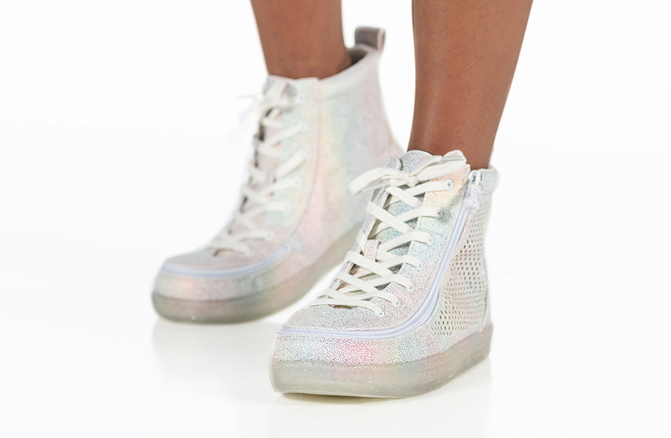 Kid's Rainbow Crackle BILLY Classic Lace Highs