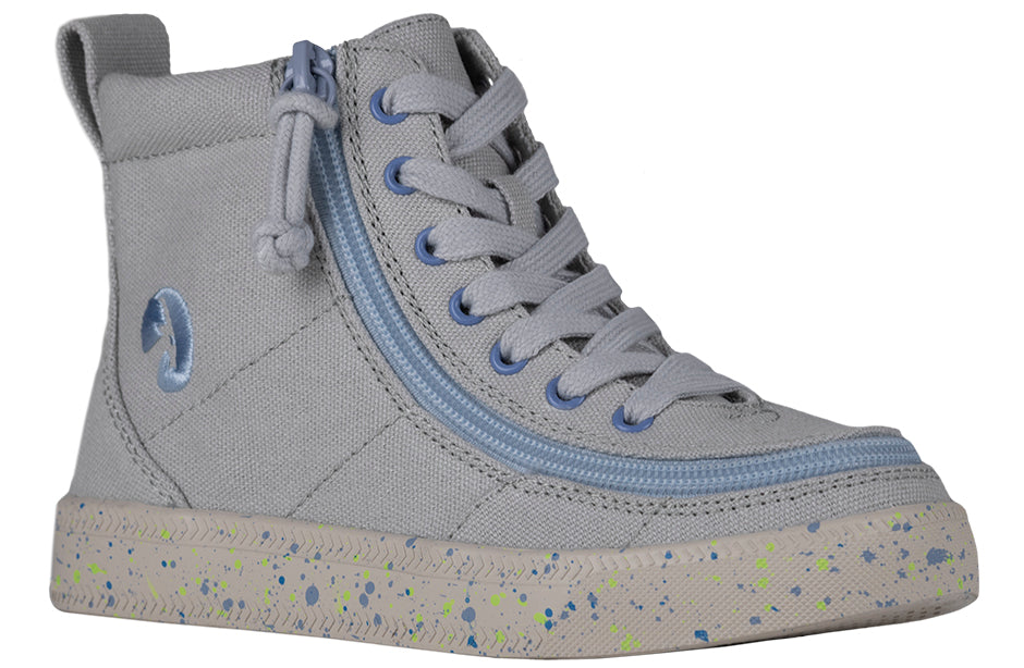 Grey/Blue Speckle BILLY Classic Lace High Tops