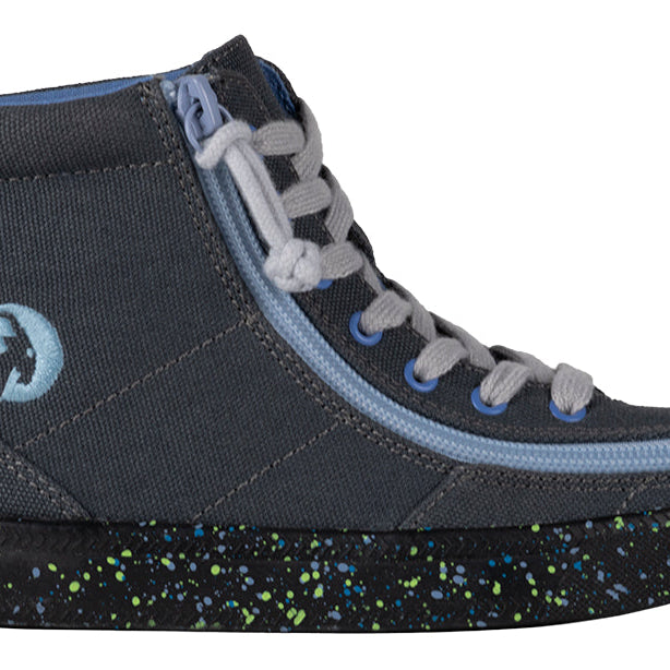 Charcoal/Blue Speckle BILLY Classic Lace High Tops