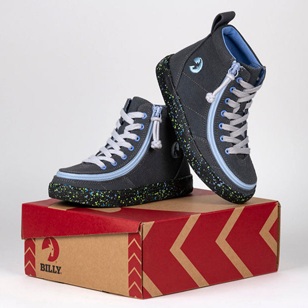 Charcoal/Blue Speckle BILLY Classic Lace High Tops