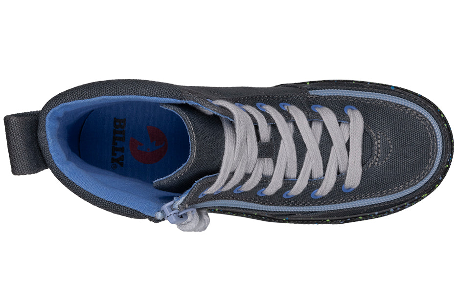 Charcoal/Blue Speckle BILLY Classic Lace High Tops