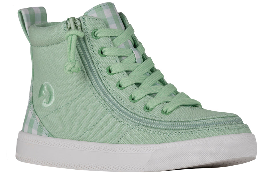 Green Gingham BILLY Classic Lace High Tops