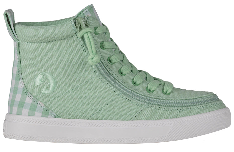 Green Gingham BILLY Classic Lace High Tops