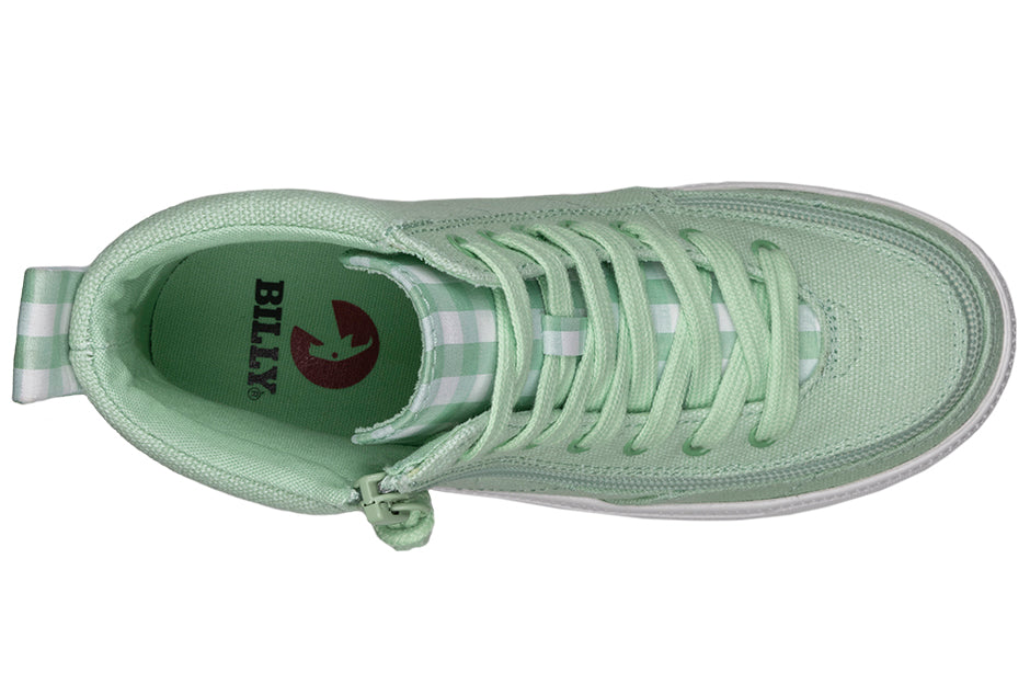 Green Gingham BILLY Classic Lace High Tops