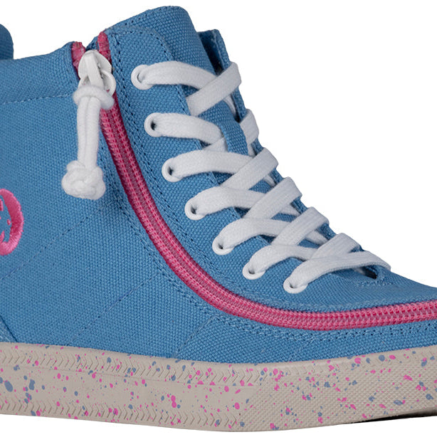 Blue/Pink Speckle BILLY Classic Lace High Tops