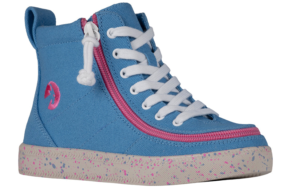 Blue/Pink Speckle BILLY Classic Lace High Tops
