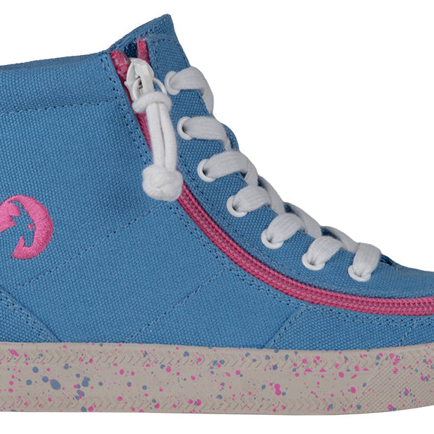 Blue/Pink Speckle BILLY Classic Lace High Tops