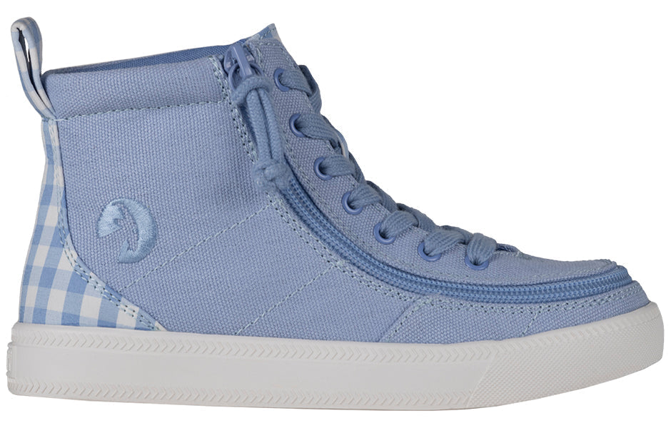 Blue Gingham BILLY Classic Lace High Tops