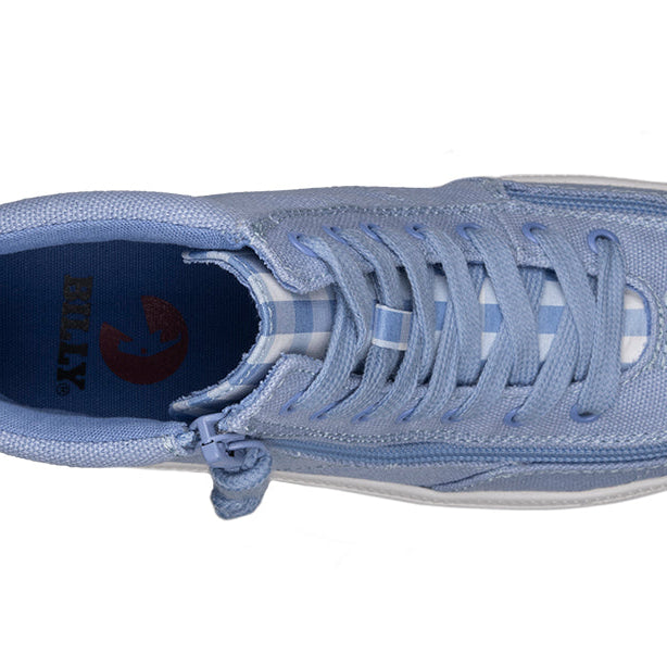 Blue Gingham BILLY Classic Lace High Tops