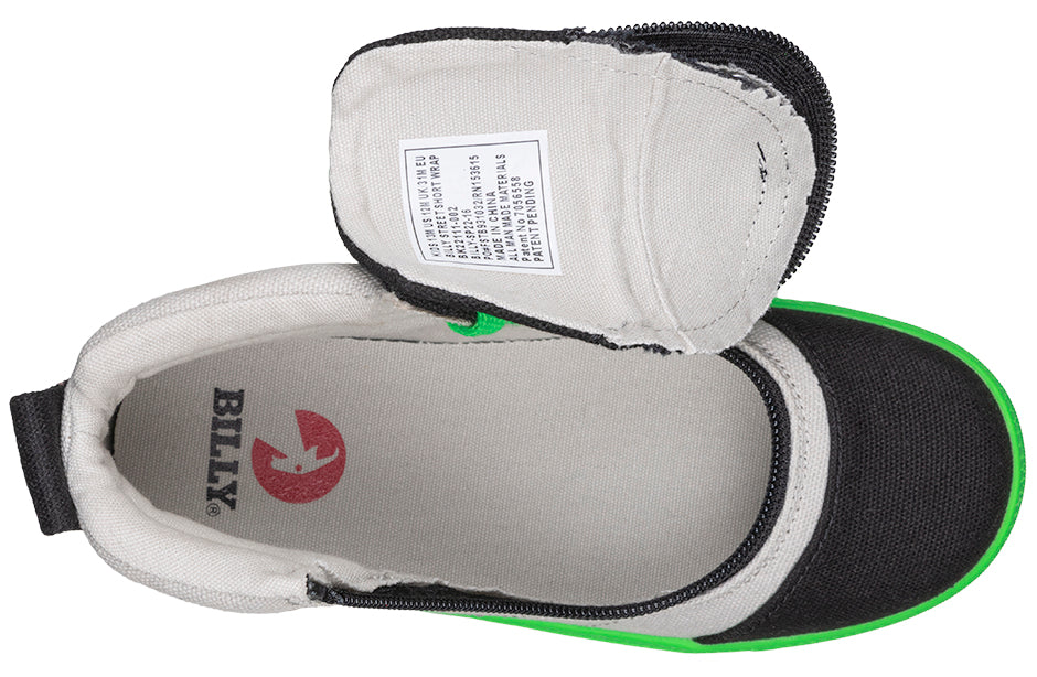 Black/Green BILLY Street Short Wrap High Tops