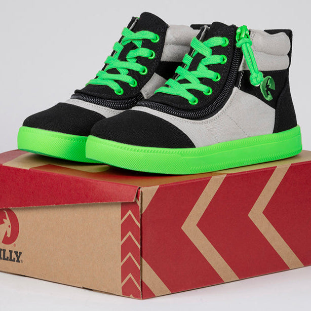 Black/Green BILLY Street Short Wrap High Tops