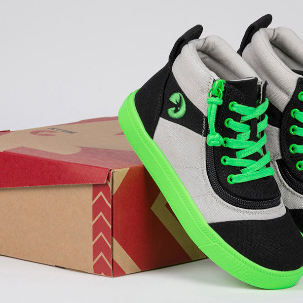 Black/Green BILLY Street Short Wrap High Tops