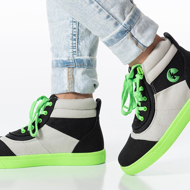 Black/Green BILLY Street Short Wrap High Tops