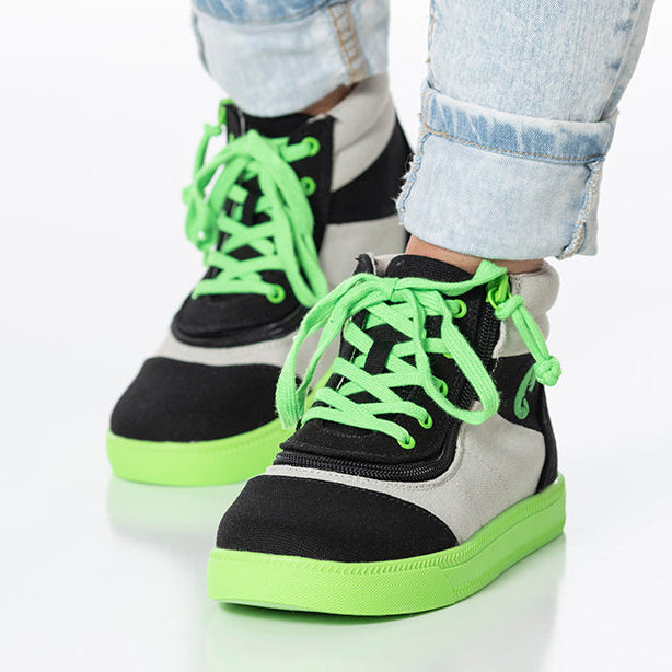 Black/Green BILLY Street Short Wrap High Tops