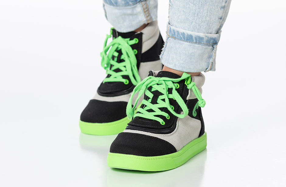 Black/Green BILLY Street Short Wrap High Tops