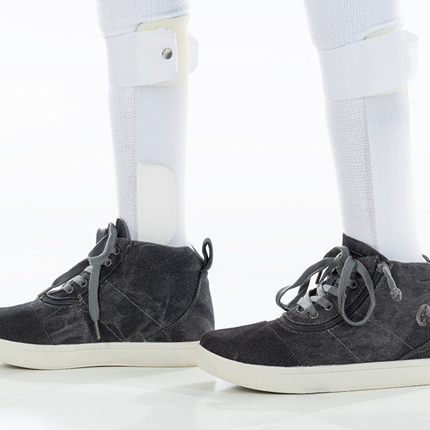 Black Acid Wash BILLY D|R II Short Wrap High Tops