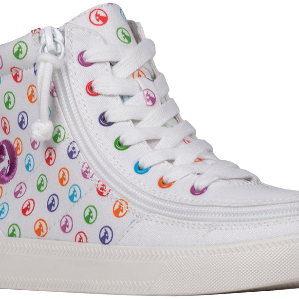 Rainbow Polka BILLY Classic Lace High Tops
