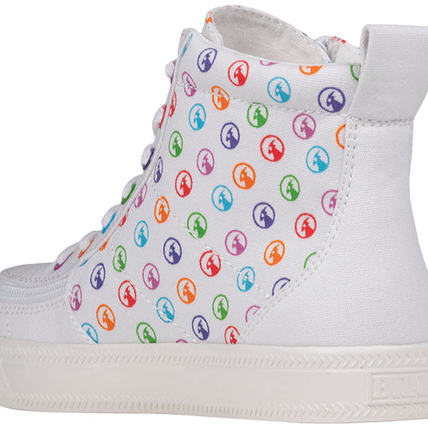 Rainbow Polka BILLY Classic Lace High Tops