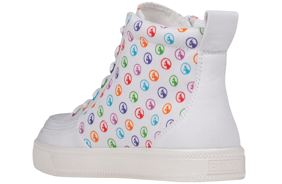 Rainbow Polka BILLY Classic Lace High Tops