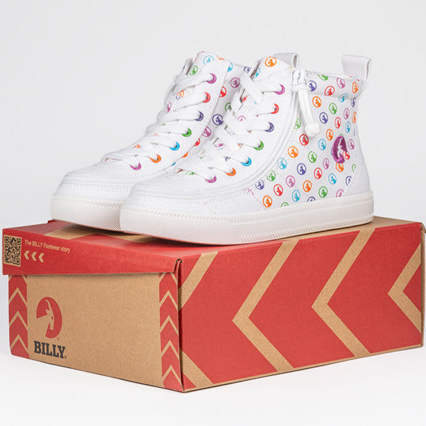 Rainbow Polka BILLY Classic Lace High Tops