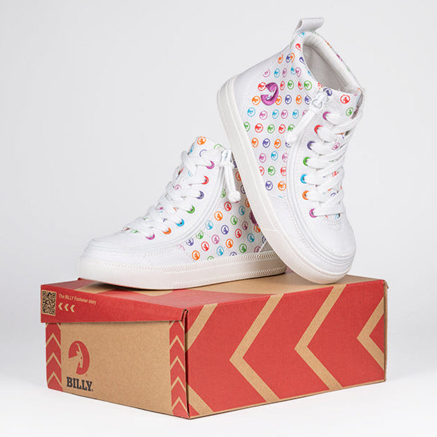 Rainbow Polka BILLY Classic Lace High Tops