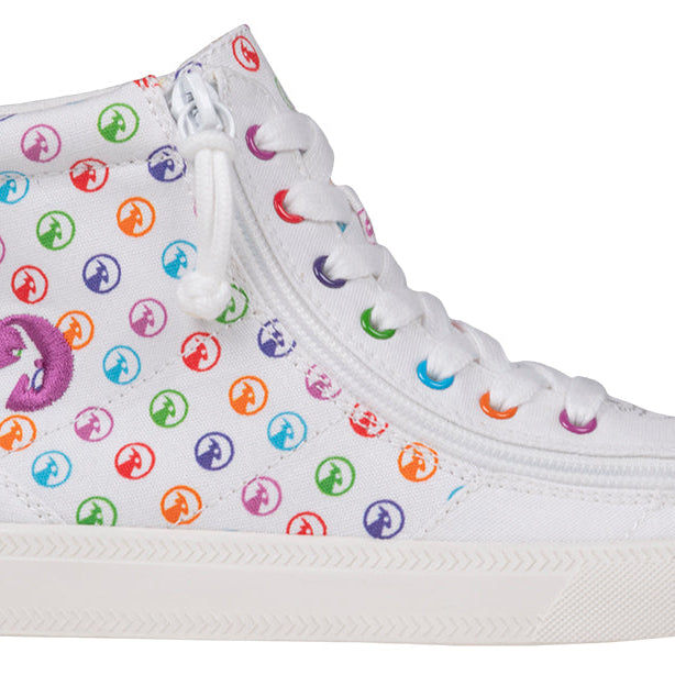 Rainbow Polka BILLY Classic Lace High Tops