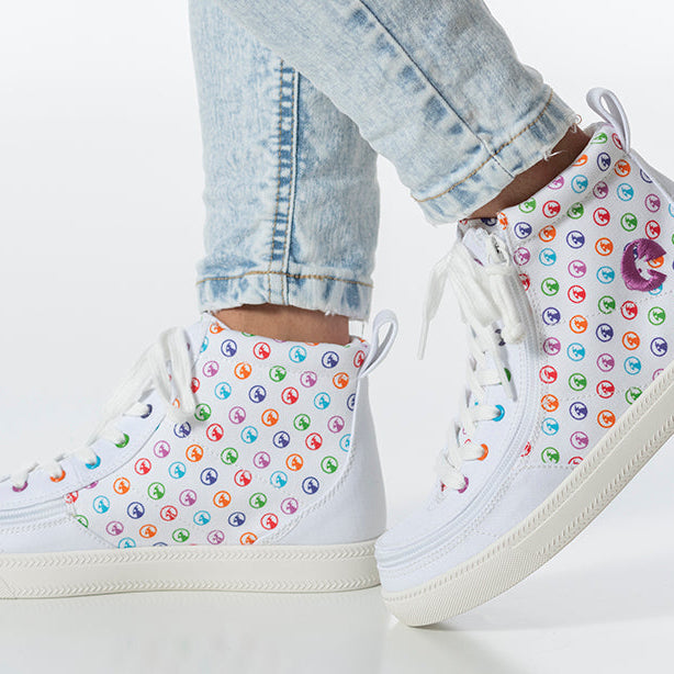 Rainbow Polka BILLY Classic Lace High Tops