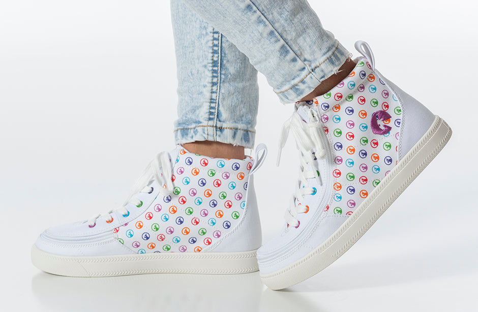 Rainbow Polka BILLY Classic Lace High Tops