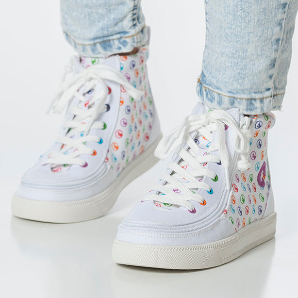 Rainbow Polka BILLY Classic Lace High Tops