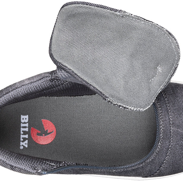 Black Acid Wash BILLY D|R II Short Wrap High Tops