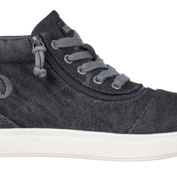 Black Acid Wash BILLY D|R II Short Wrap High Tops