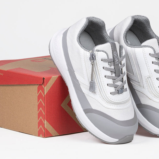 White BILLY Goat AFO-Friendly Shoes