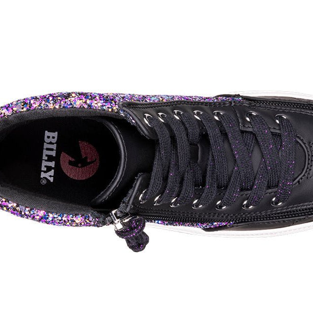 Black Fuchsia Glitz BILLY Classic Lace High Tops - BILLY Footwear® Canada