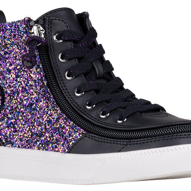 Black Fuchsia Glitz BILLY Classic Lace High Tops - BILLY Footwear® Canada