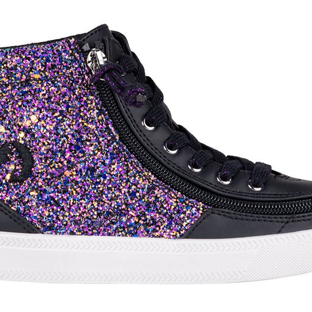 Black Fuchsia Glitz BILLY Classic Lace High Tops - BILLY Footwear® Canada