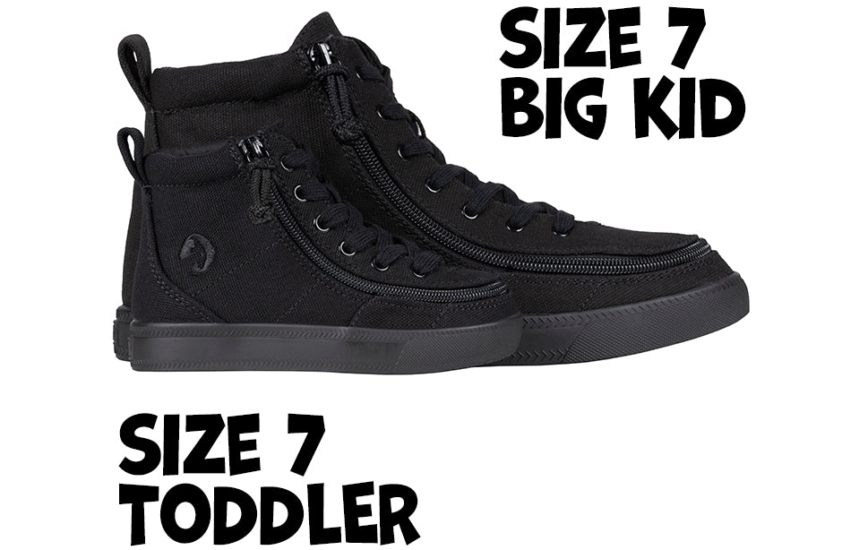 Black to the Floor Canvas BILLY Classic Lace High Tops - BILLY Footwear® Canada