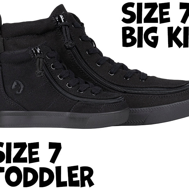 Black to the Floor Canvas BILLY Classic Lace High Tops - BILLY Footwear® Canada