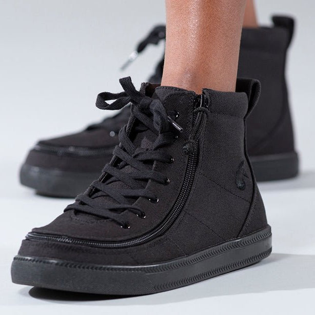 Black to the Floor Canvas BILLY Classic Lace High Tops - BILLY Footwear® Canada