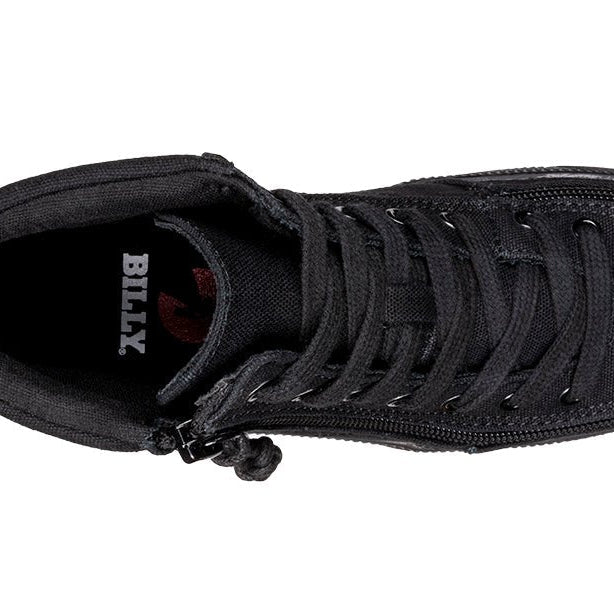 Black to the Floor Canvas BILLY Classic Lace High Tops - BILLY Footwear® Canada
