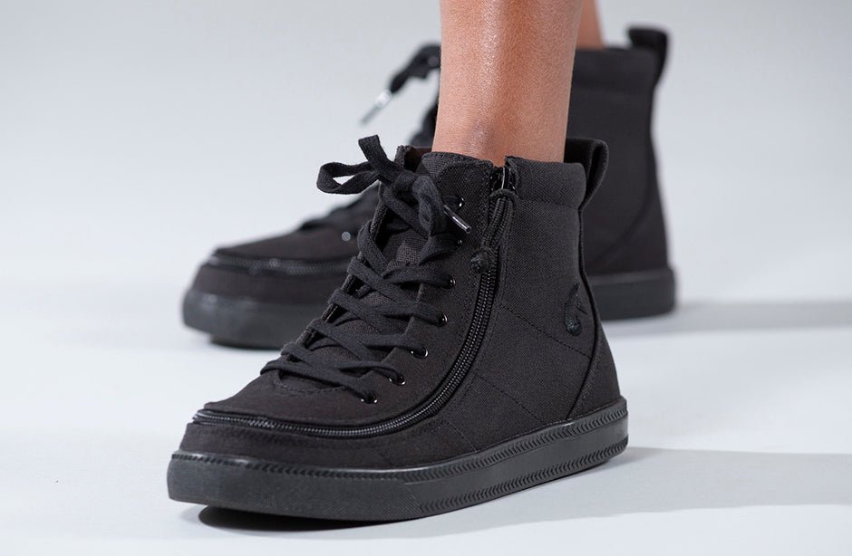 Black to the Floor Canvas BILLY Classic Lace High Tops - BILLY Footwear® Canada
