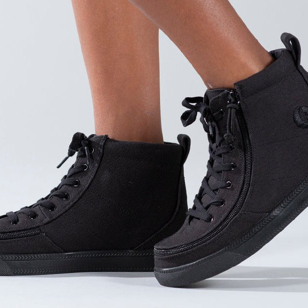 Black to the Floor Canvas BILLY Classic Lace High Tops - BILLY Footwear® Canada